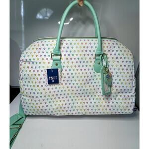 SOLD Roller Rabbit x Target Disco Hearts Wave Duffel Bag Teal Carry On SOLD